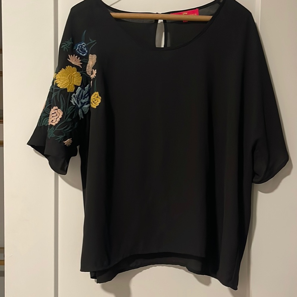 Embroidered floral blouse